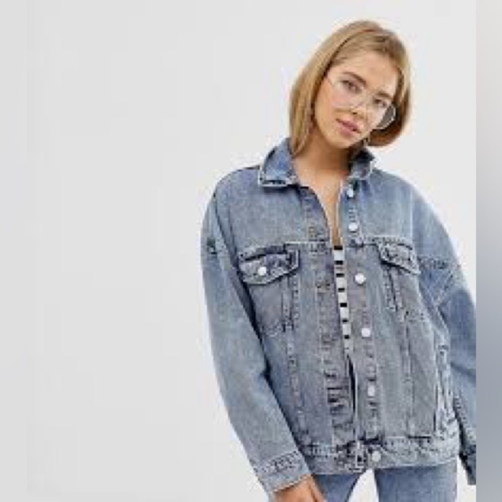Bershka Light Blue Denim Jacket A0471